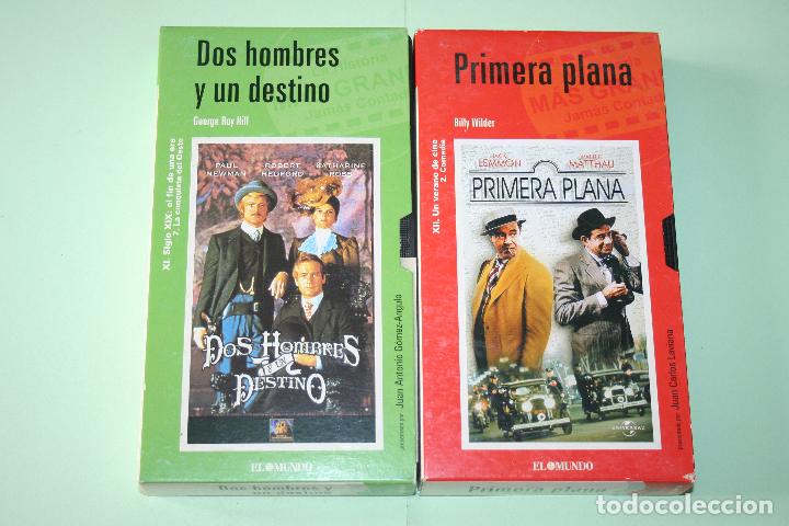 Cinema: DOS HOMBRES Y UN DESTINO + PRIMERA PLANA *** LOTE 2 VHS CINE  *** FUNDA CART&Oacute;N ***