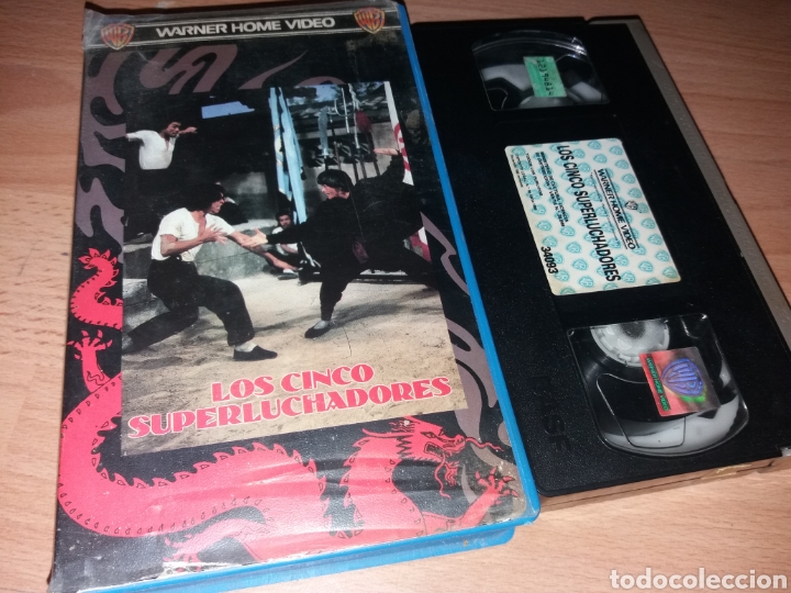 Cine: Los cinco superluchadores- vhs- artes marciales- kung fu