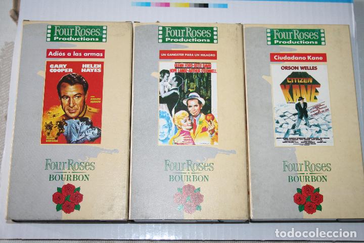 Cine: LOTE 3 PEL&Iacute;CULAS *** CINE VHS  *** FOUR ROSES PRODUCTIONS ** Funda cart&oacute;n