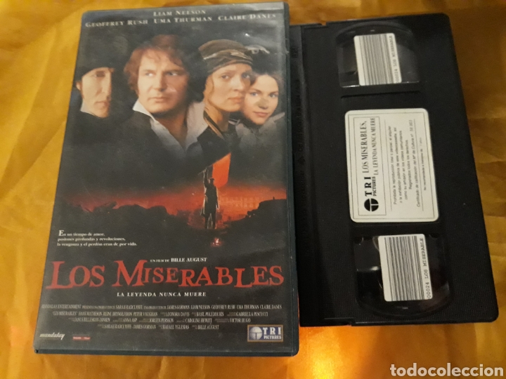 Cine: VHS- Los miserables- Liam Neeson Uma Thurman - Foto 1