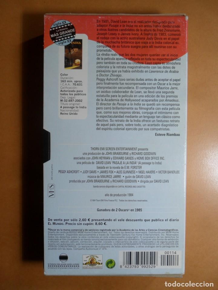 Cine: VHS - PASAJE A LA INDIA - DIR. DAVID LEAN - Foto 2