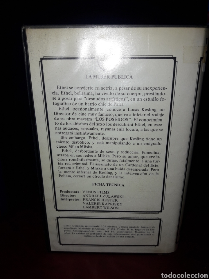 Cine: La mujer p&uacute;blica vhs - Foto 2