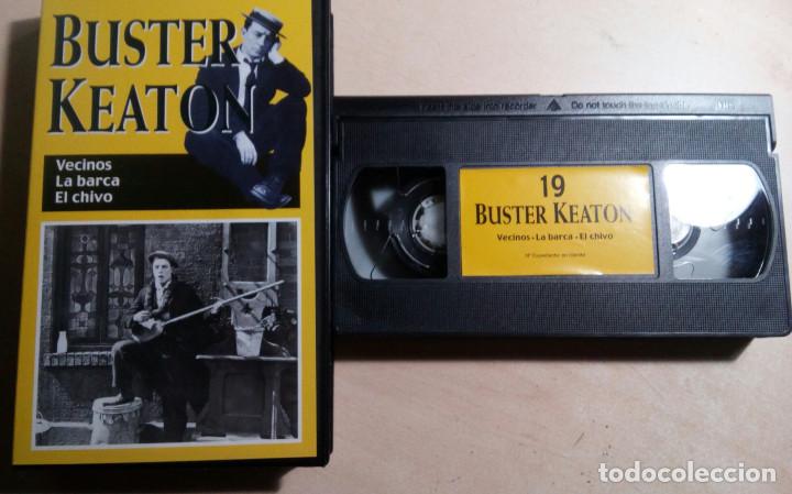 Cine: BUSTER KEATON.VECINOS.LA BARCA.EL CHIVO.N&ordm;19.RBA.FILMAX.1990