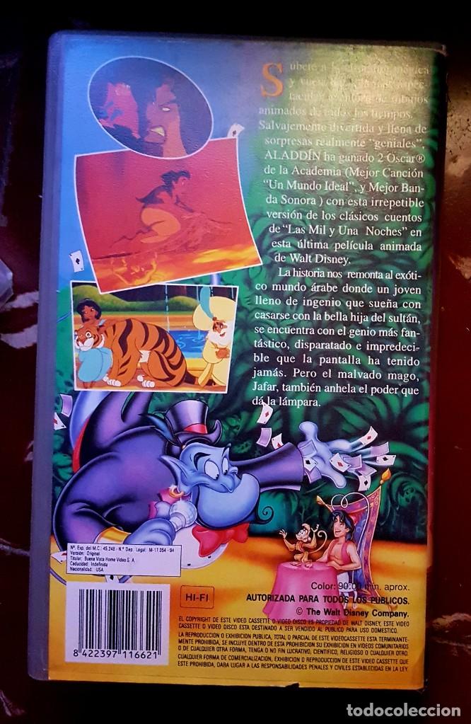 Cine: Aladdin pel&iacute;cula en vhs - Foto 2
