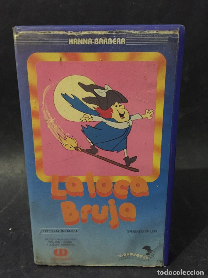 Cine: CAJA Y CARATULA ORIGINAL DE LA LOCA BRUJA Hanna Barbera VIDEO JOVEN GRUPO AGUILA