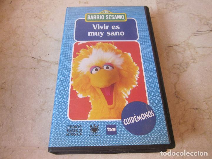 Cine: BARRIO SESAMO - VIVIR ES MUY SANO VHS - RBA 1997