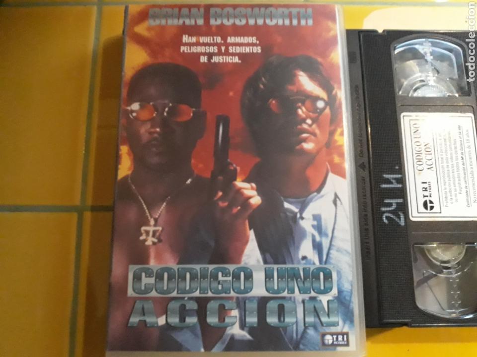 Cine: VHS- C&oacute;digo uno accion- Brian Bosworth - Foto 1