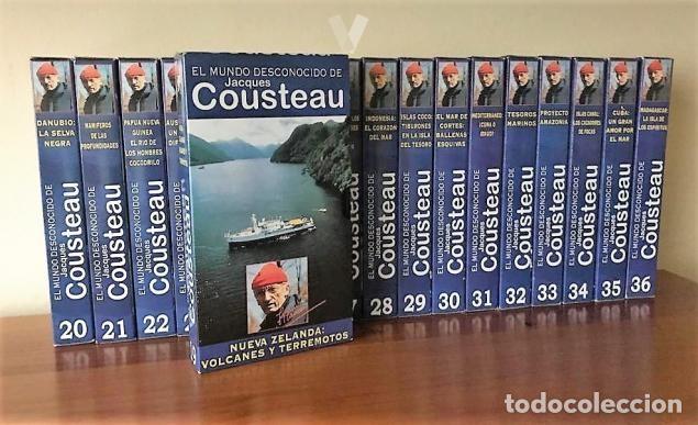 Cine: VHS  COLECCI&Oacute;N El mundo desconocido de J. Cousteau - 4 Vol&uacute;menes