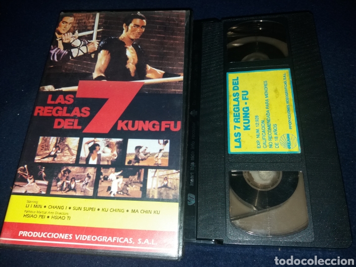 las 7 reglas del kung fu- vhs- artes marciales - Comprar Películas de