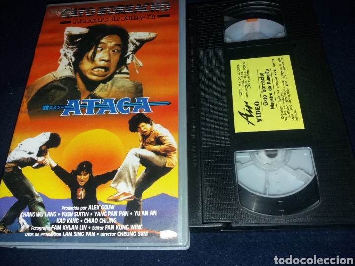 Cine: Gato borracho maestro de kung fu, ataca- vhs- artes marciales