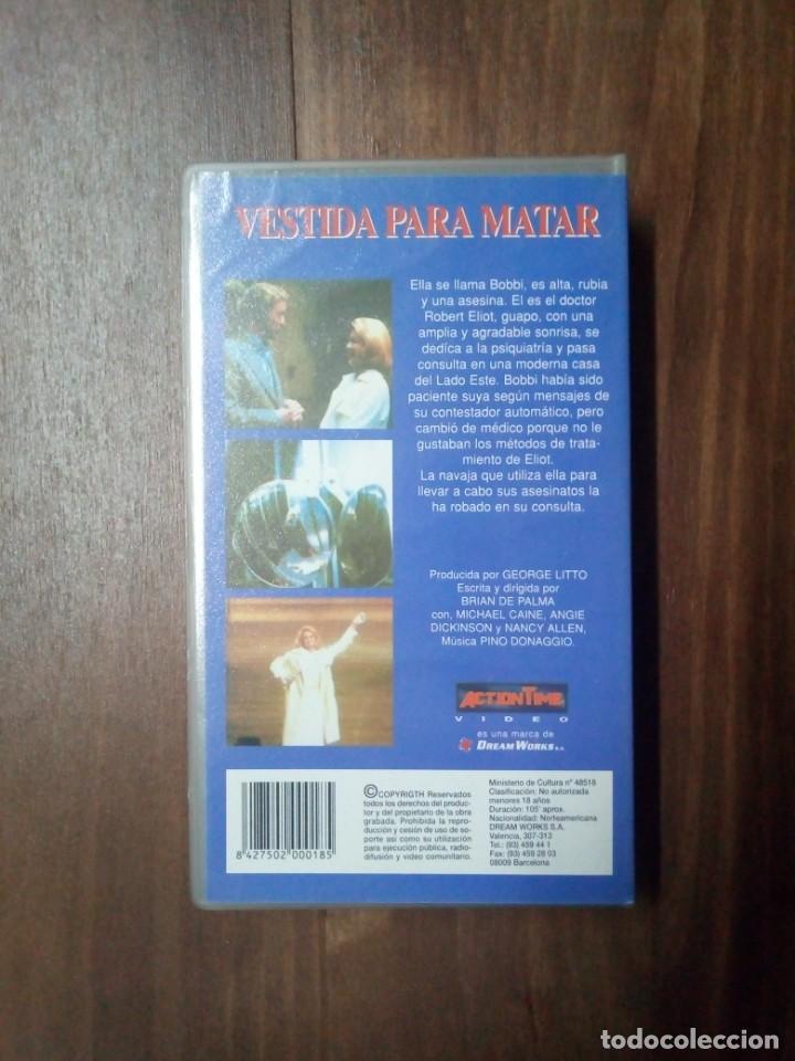 Cine: VESTIDA PARA MATAR - VHS - Foto 2