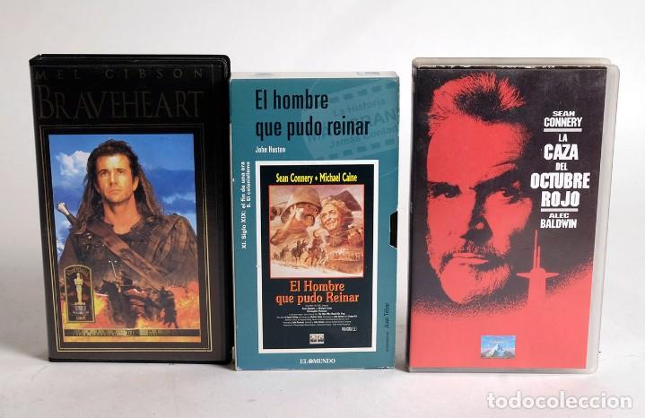 Cine: 3 pel&iacute;culas VHS. La Caza del Octubre Rojo. El hombre que pudo reinar, Braveheart