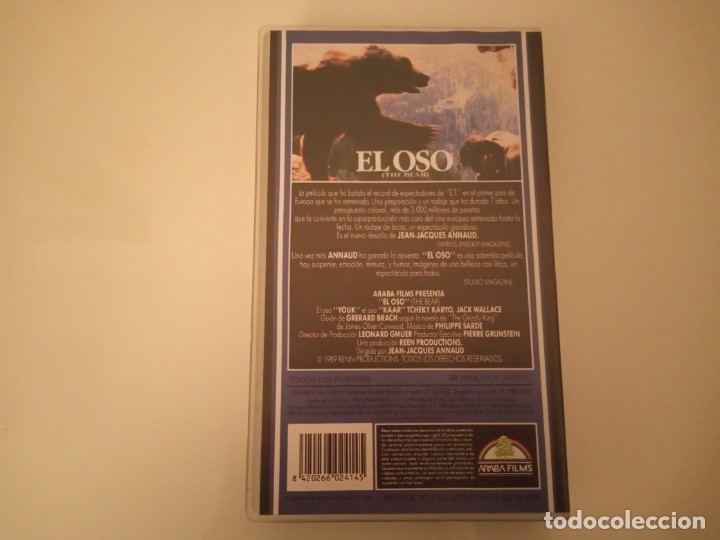 Cine: El oso VHS - Foto 2