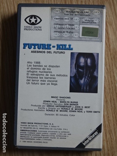 Future Kill VHS Movie Cover