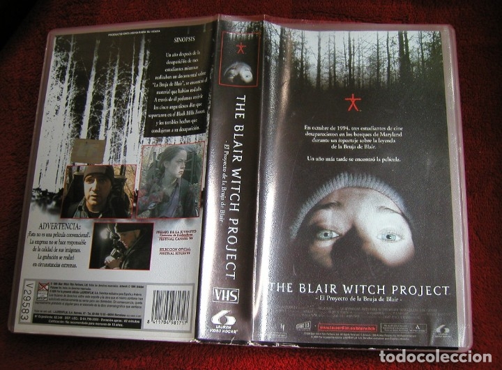 Cinema: VHS THE BLAIR WITCH PROJECT EL PROYECTO DE LA BRUJA DE BLAIR TERROR A&Ntilde;O 2000