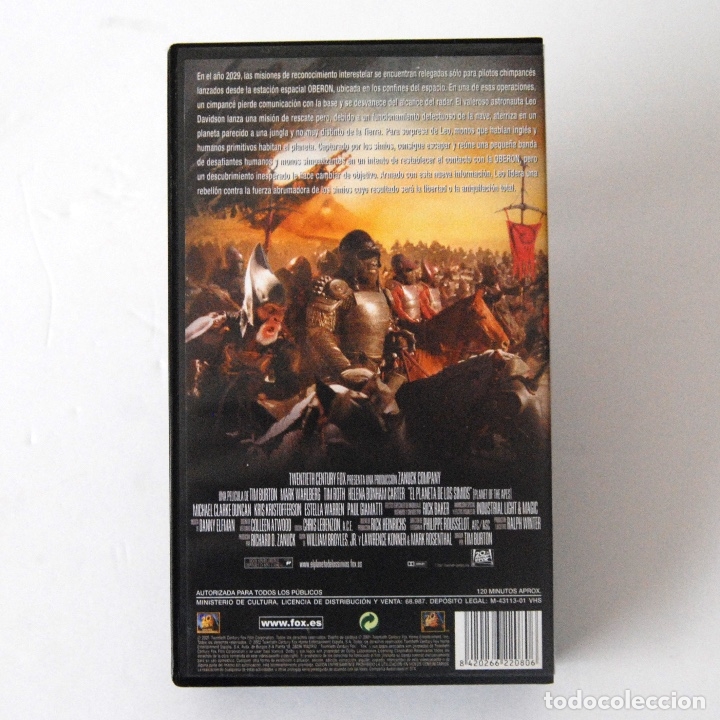 Cine: EL PLANETA DE LOS SIMIOS - VHS - Foto 2