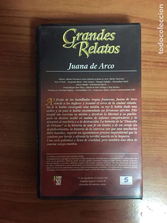 Cine: VHS Juana de Arco - Foto 2