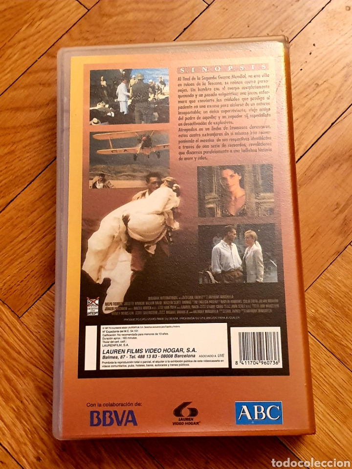 Cine: EL PACIENTE INGL&Eacute;S Pel&iacute;cula&nbsp;VHS - Foto 2