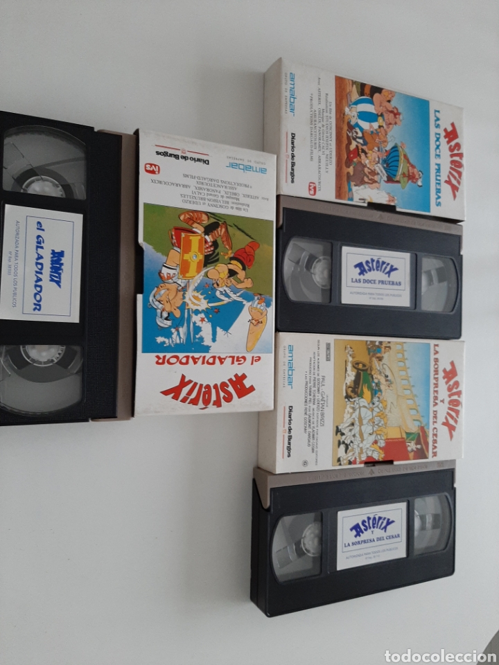 Cine: 3 PELICULAS VHS ASTERIX - Foto 3