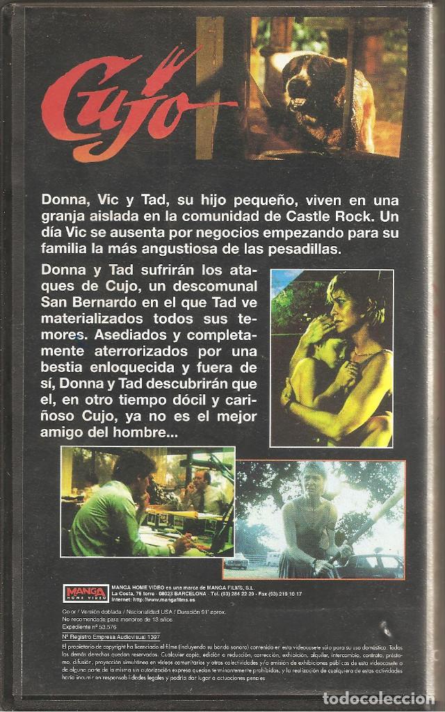 Cine: CUJO. STEPHEN KING. VHS - Foto 2