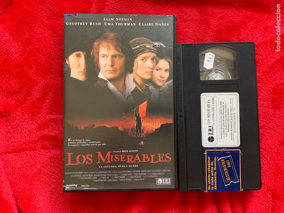Cine: Los miserables la leyenda nunca muere pel&iacute;cula VHS Caja grande