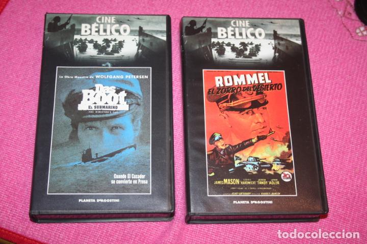 Cine: EL SUBMARINO + ROMMEL: EL ZORRO DEL DESIERTO ** LOTE 2 FILMS VHS GUERRA ** CINE B&Eacute;LICO n&ordm; 10 y 11