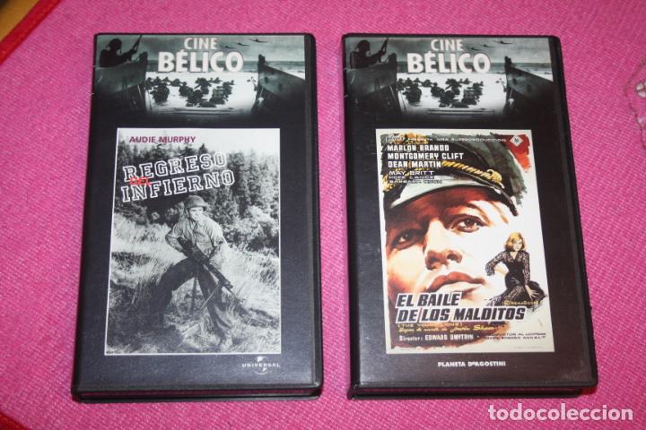 Cine: REGRESO AL INFIERNO + EL BAILE DE LOS MALDITOS ** LOTE 2 FILMS VHS GUERRA ** CINE B&Eacute;LICO n&ordm; 16 y n&ordm;