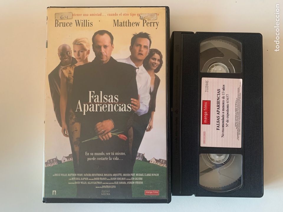 Cine: Falsas apariencias Bruce Willis VHS Pelicula caja grande Videoclub