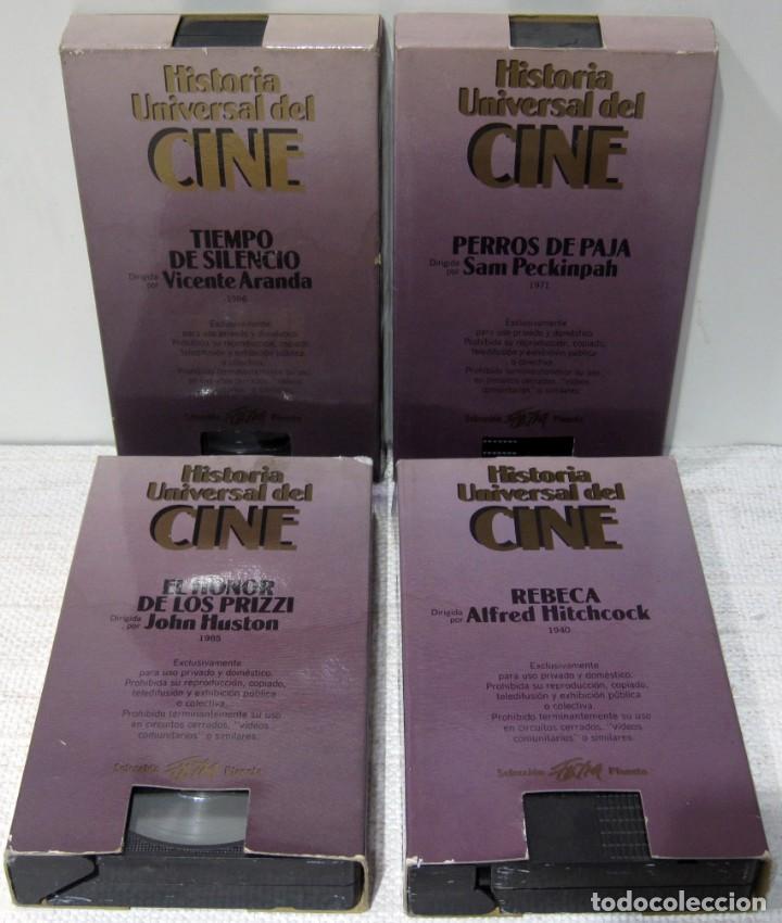 Cine: Lote 4 VHS Colecci&oacute;n HISTORIA UNIVERSAL DEL CINE.