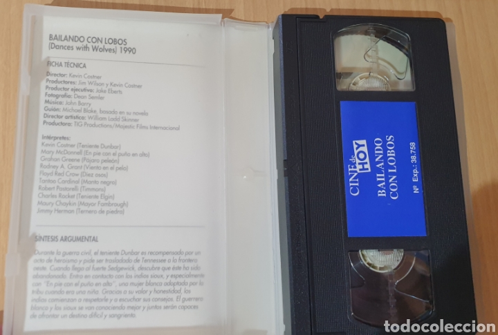 Cine: VHS BAILANDO CON LOBOS - Foto 3