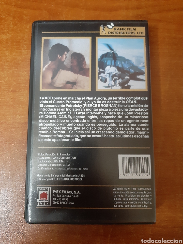 Cine: VHS El Cuarto Protocolo - Foto 2