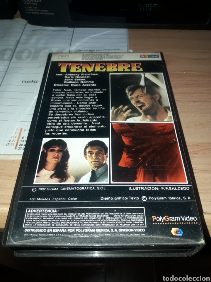 Cine: Tenebre Vhs Dario Argento Polygram - Foto 2