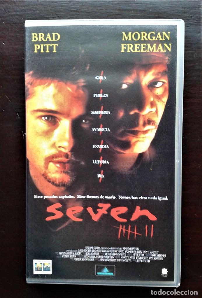 Cine: SEVEN (1995) VHS Brad Pitt y Morgan Freeman