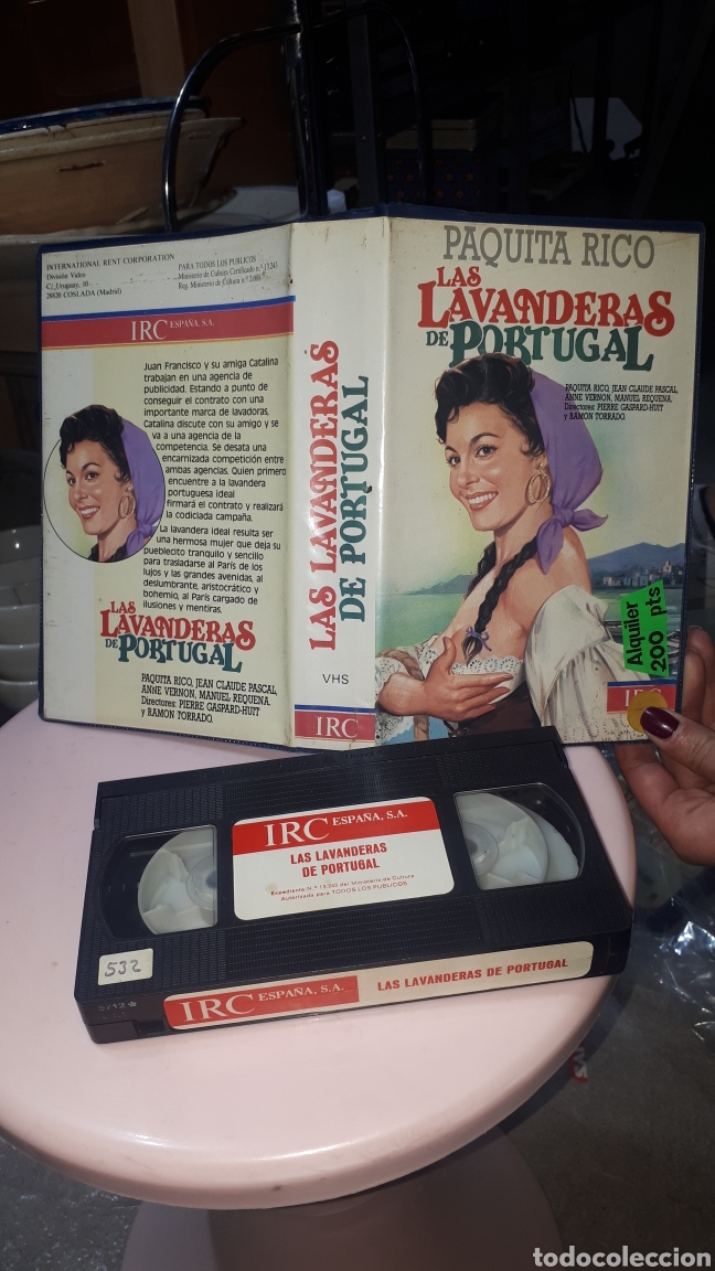 Cine: VHS LAS LAVANDERAS DE PORTUGAL PAQUITA RICO