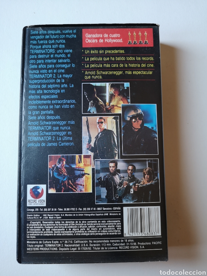 Cine: Terminator 2 El Juicio Final VHS - Foto 2