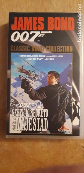Cine: 1 VIDEO VHS DE JAMES BOND ** 007 AL SERVICIO DE SU MAJES ** GEORGE LAZENB. MGM. 1995. SIN REVISAR