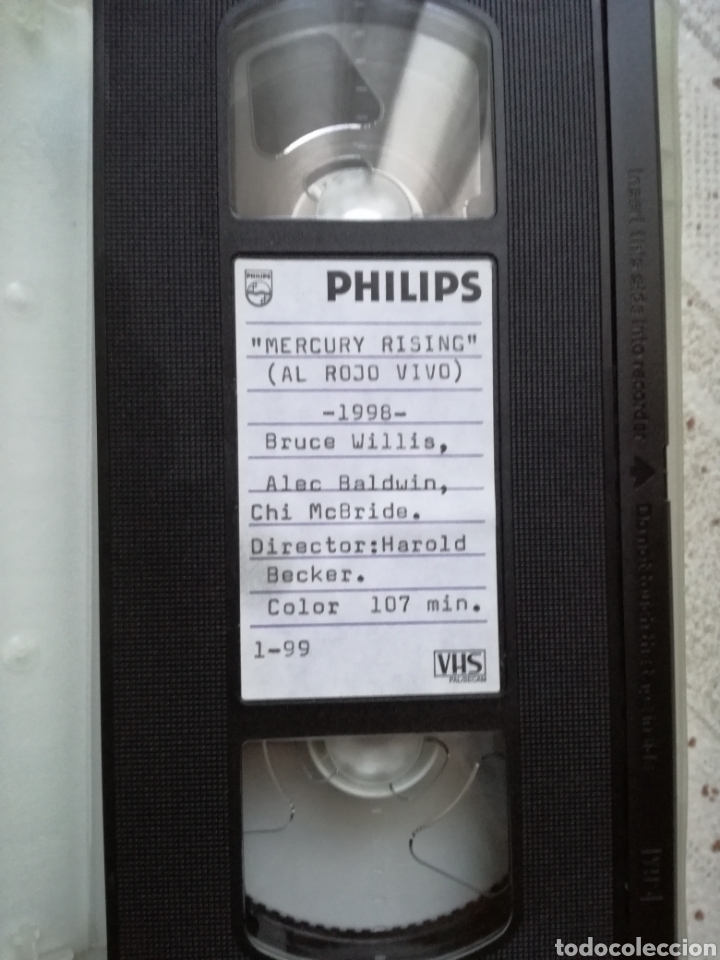 Cine: MERCURY RISING (VHS) - BRUCE WILLIS - Foto 2