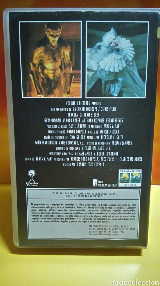 Cine: DRACULA - Bram Stoker - VHS - Foto 3