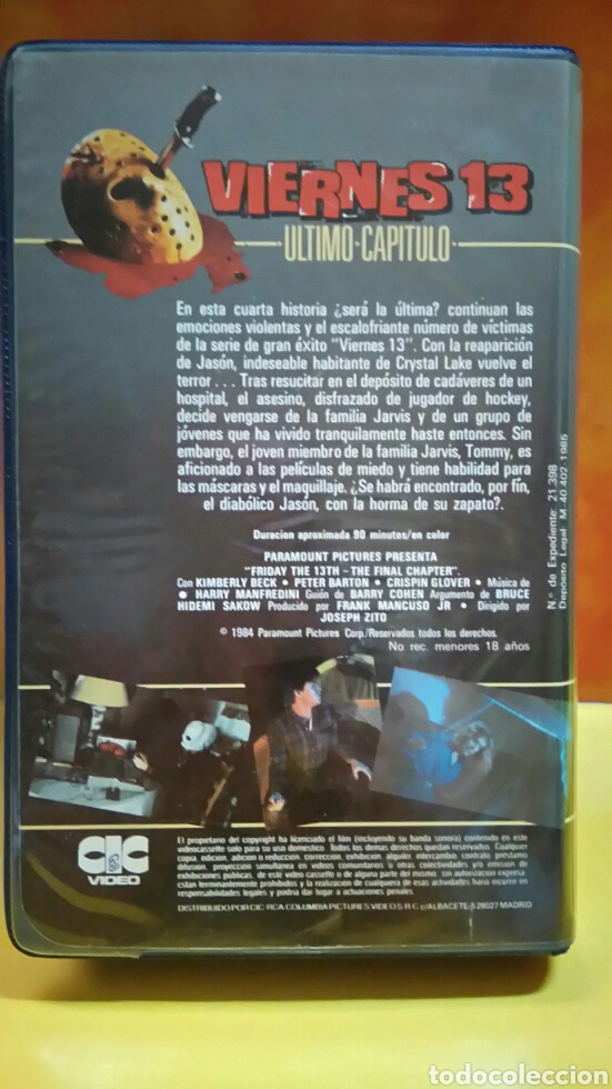 Cine: VIERNES 13 &Uacute;LTIMO CAP&Iacute;TULO - VHS - Foto 4