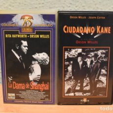 Cine: DOS PELÍCULAS EN VHS: LA DAMA DE SHANGHAI Y CIUDADANO KANE. Lote 241395110