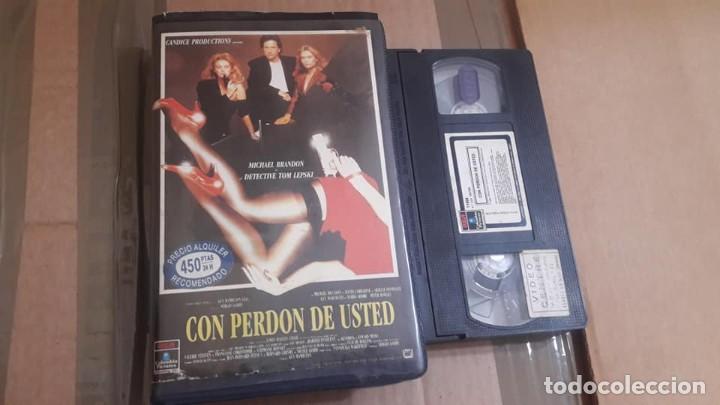 Cine: Con Perd&oacute;n de Usted VHS Comedia David Carradine - Foto 1