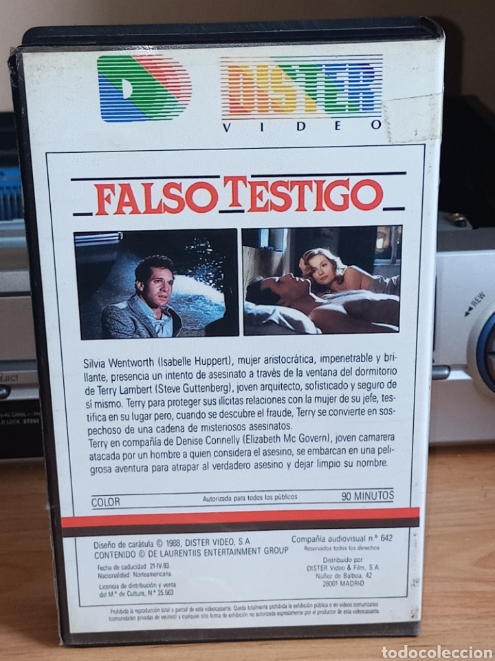 Cine: Falso testigo Vhs - Foto 2