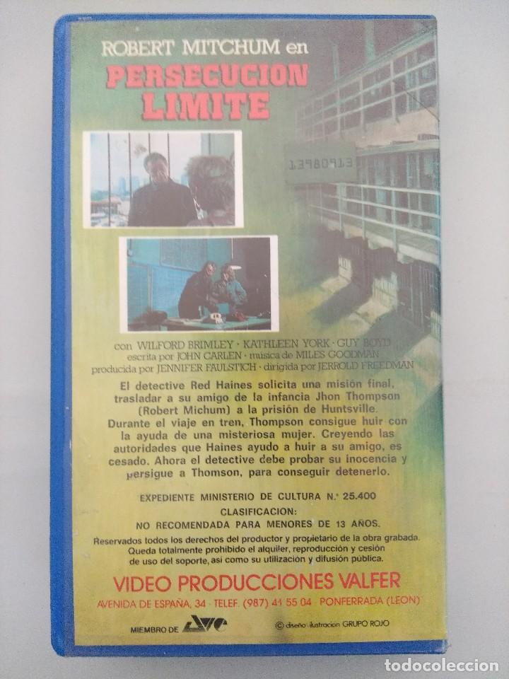 Cine: VHS/PERSECUCION LIMITE/ROBERT MITCHUM. - Foto 3