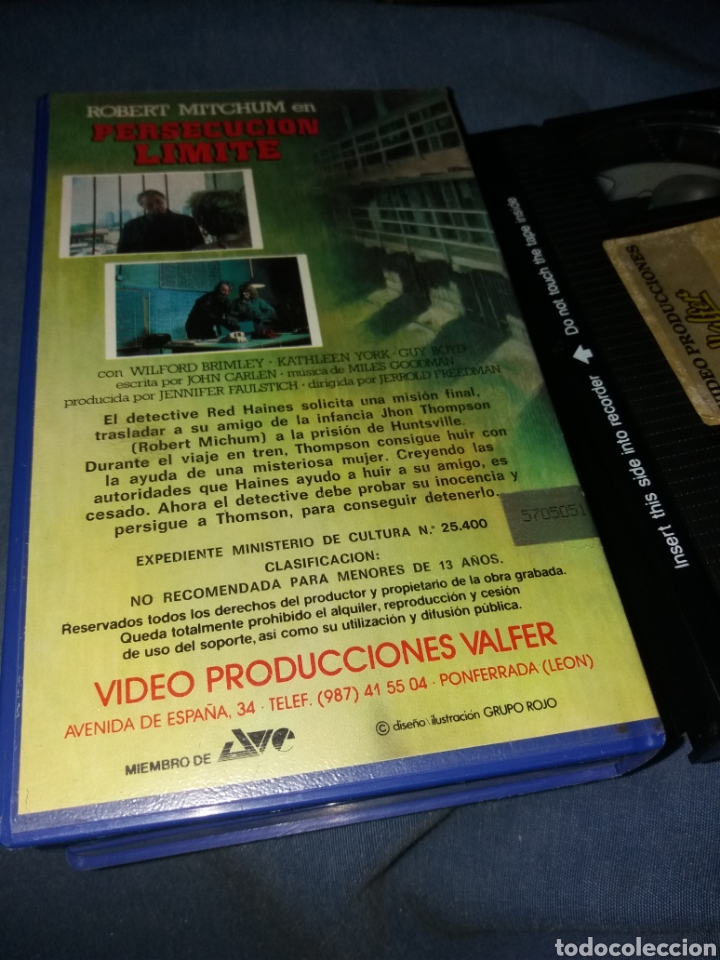 Cine: PERSECUCION LIMITE - vhs- ROBERT MITCHUM - Foto 2