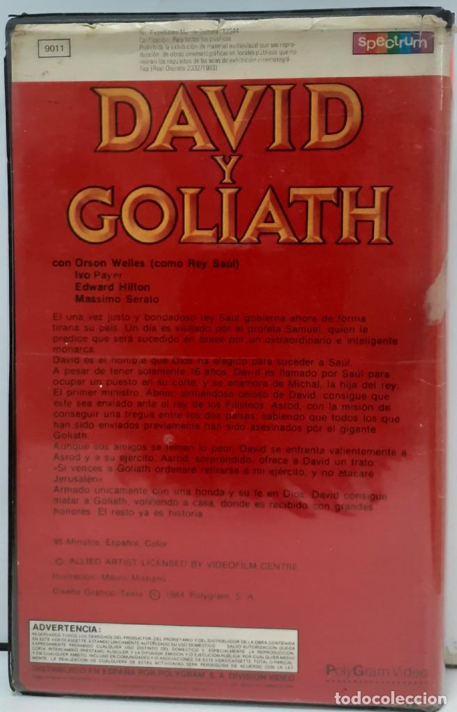 Cine: DAVID Y GOLIATH (1960)(VHS) - USADO - Foto 2