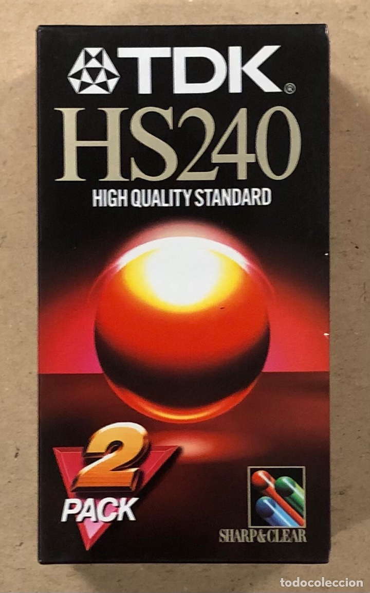 Cine: PACK 2 CINTAS VHS TDK HS240. NUEVAS, CON PRECINTO PL&Aacute;STICO.