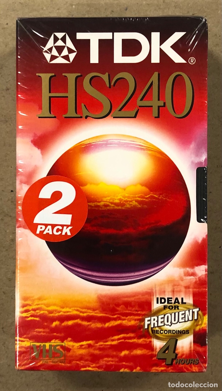 Cine: PACK 2 CINTAS VHS TDK HS240. NUEVAS, CON PRECINTO PL&Aacute;STICO.