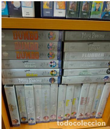 Cine: COLECCI&Oacute;N ..TESOROS WALT DISNEY.100 a&ntilde;os de magia..Lote de 25 peliculas infantiles VHS.