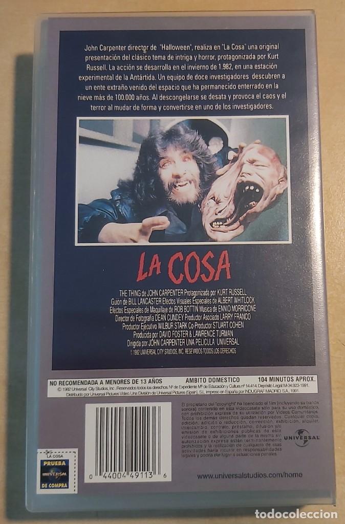 Cine: La Cosa VHS - John Carpenter - Foto 3