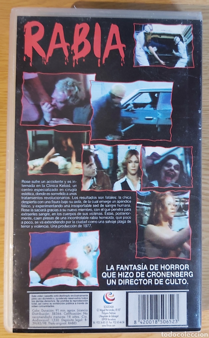 Cine: Rabia VHS David Cronenberg - Foto 4
